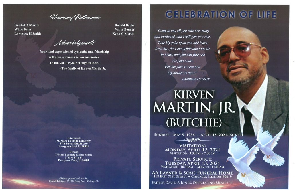 Kirven Martin Jr Obituary