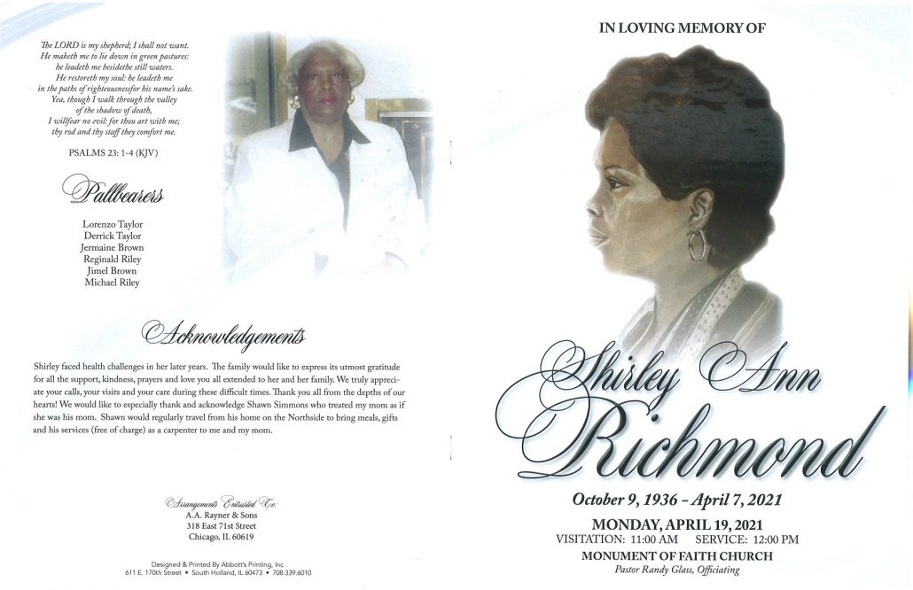 Shirley A Richmond Obituary