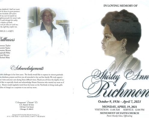 Shirley A Richmond Obituary