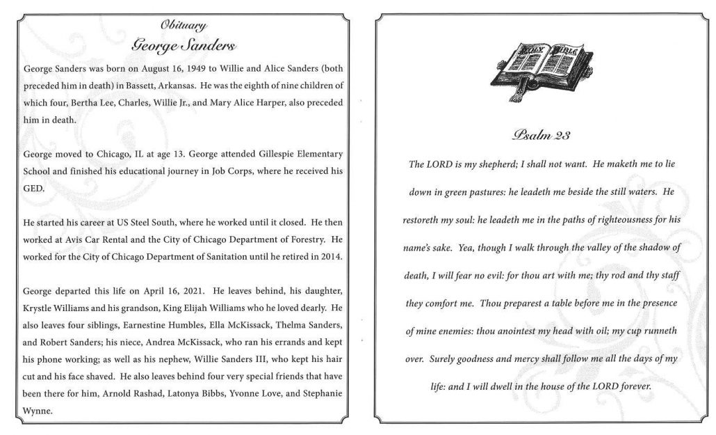 George Sanders Obituary AA Rayner And Sons Funeral Homes   4394 002 1030x625 