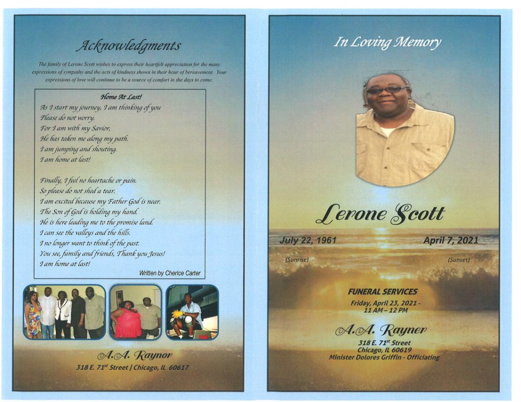 Lerone Scott Obituary