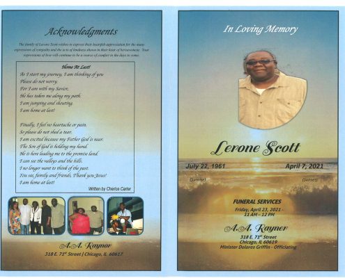 Lerone Scott Obituary