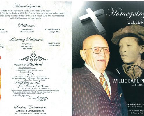 Willie E Pearson Obituary