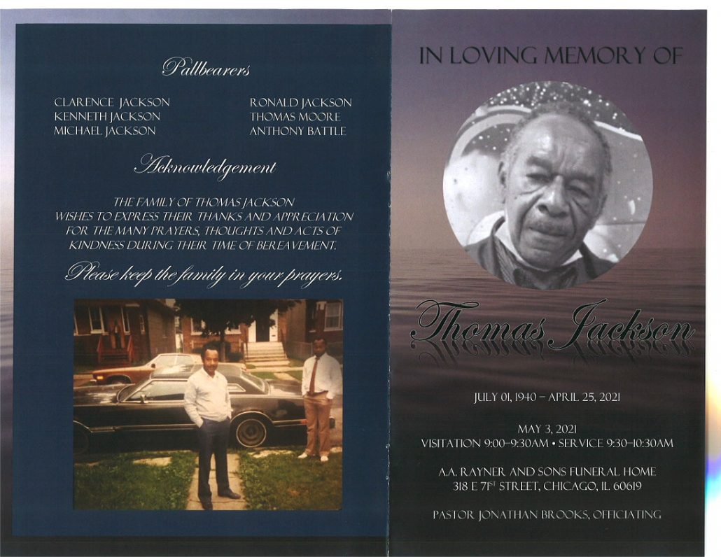 Thomas Jackson Obituary