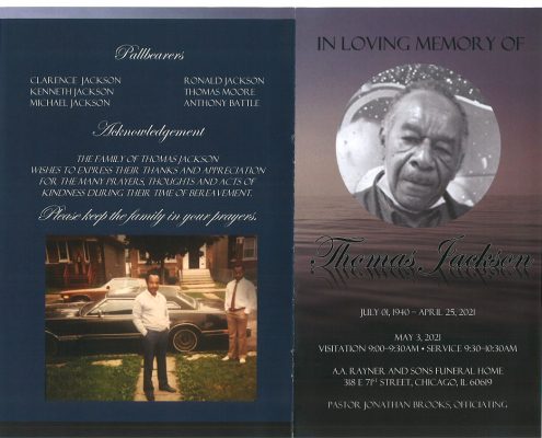 Thomas Jackson Obituary