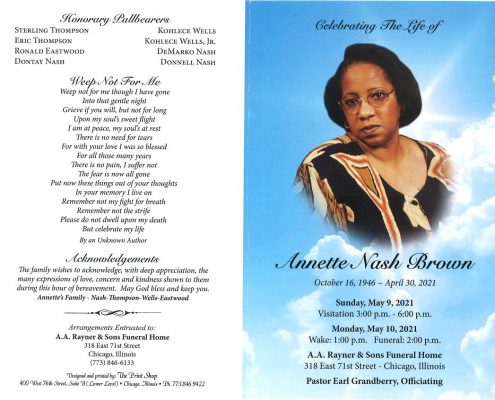 Annette N Brown Obituary
