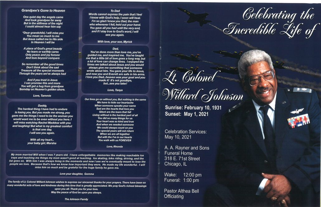 Colonel Willard Johnson Obituary