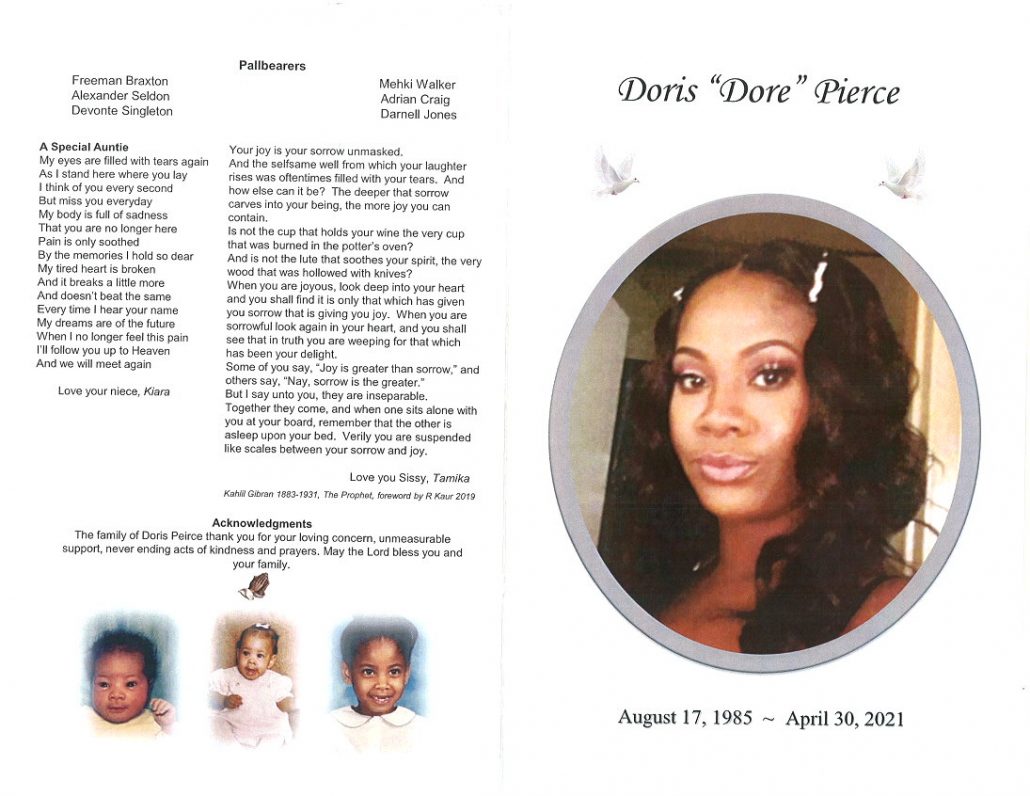 Doris D Pierce Obituary