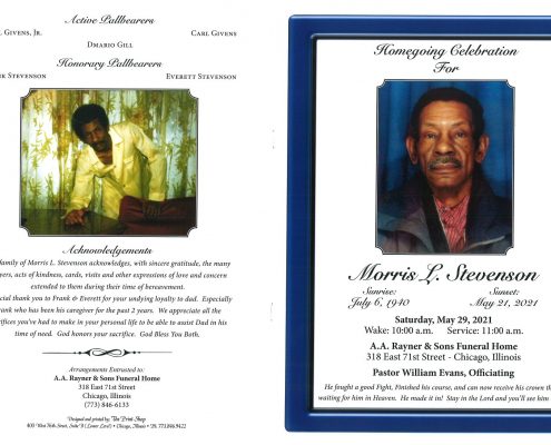 Morris L Stevenson Obituary