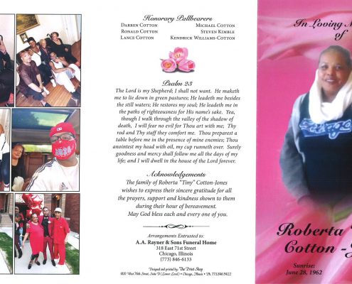 Roberta Cotton Jones Obituary