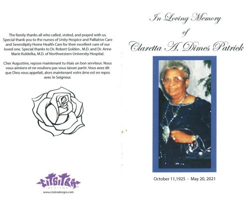 Claretta Dimes Patrick Obituary