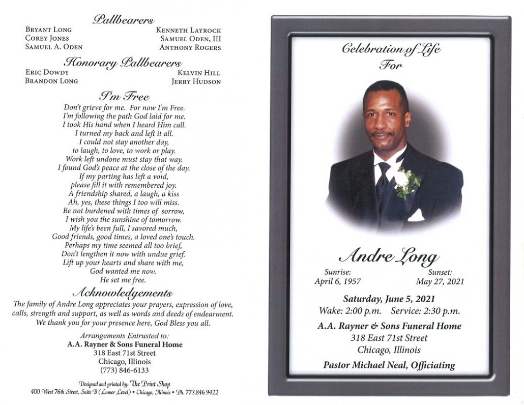 Andre Long Obituary