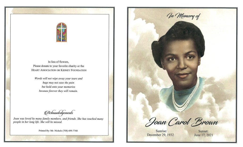 Joan C Brown Obituary