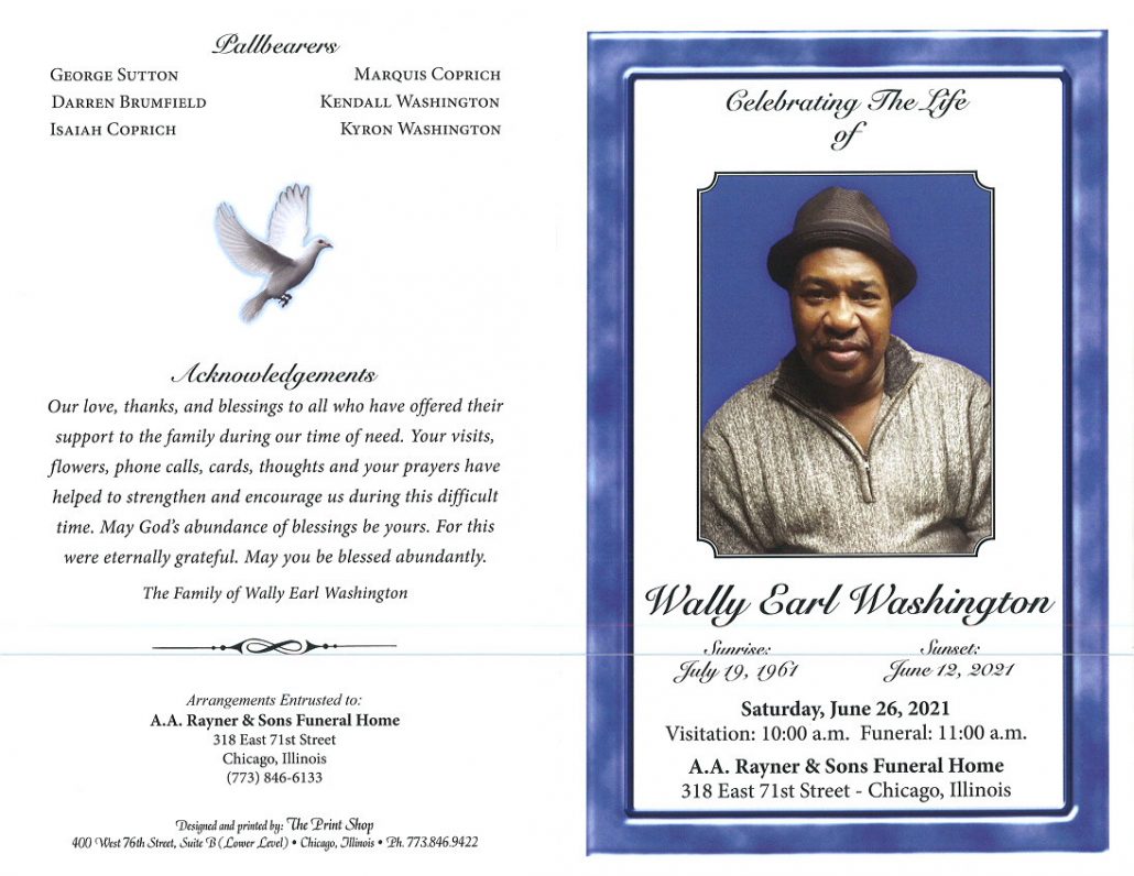 Wally E Washington Obituary