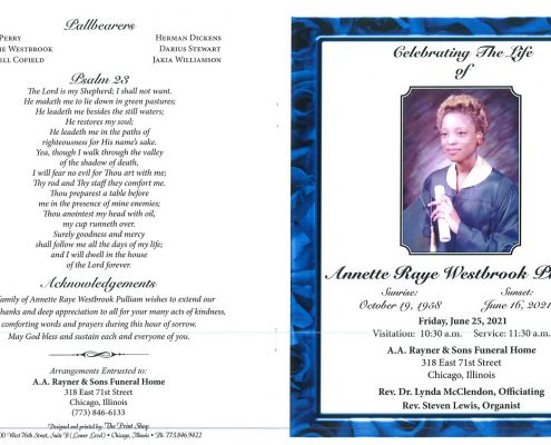 Annette R W Pulliam Obituary
