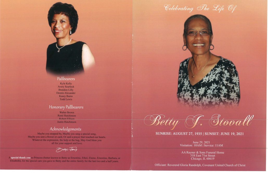 Betty Stovall Obituary