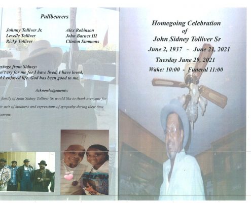 John S Tolliver Sr Obituary