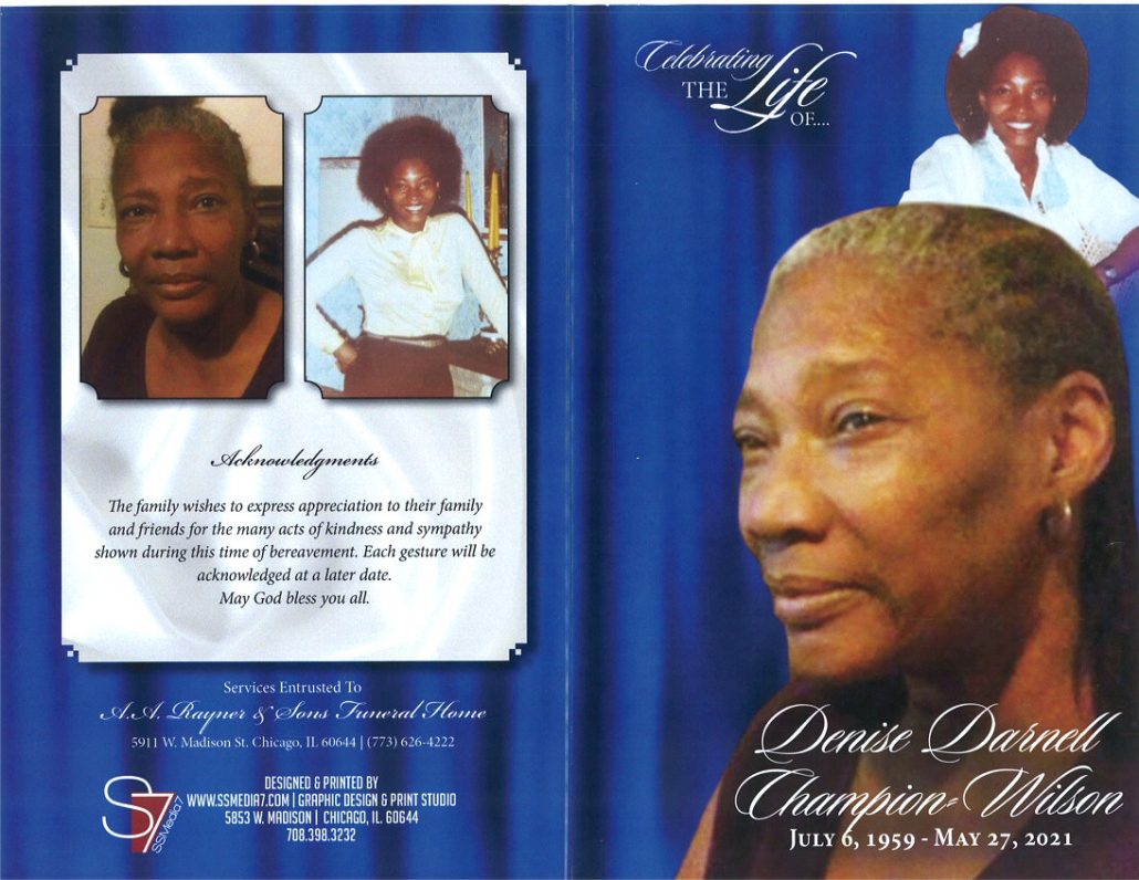 Denise Champion Wilson Obituary