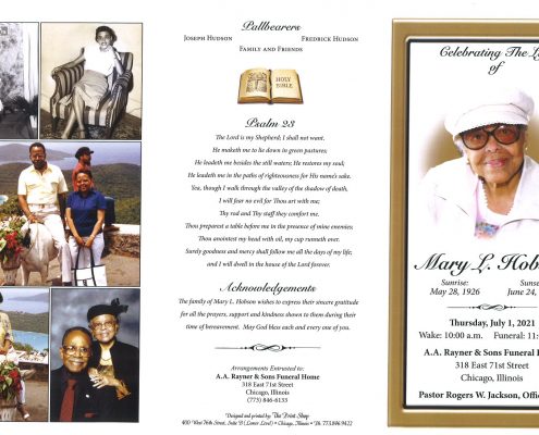 Mary L Hobson Obituary