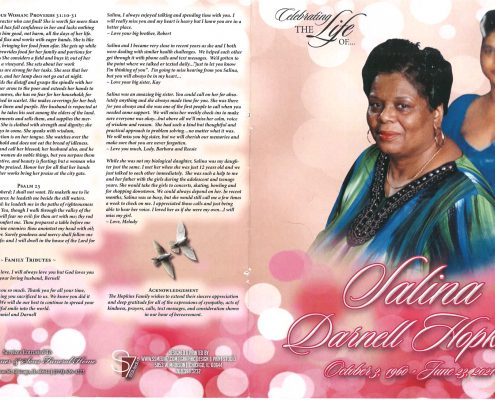 Salina D Hopkins Obituary