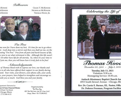 Thomas Hood Obituary