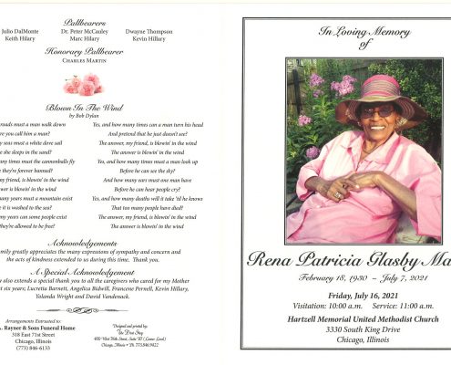 Rena P Martin Obituary