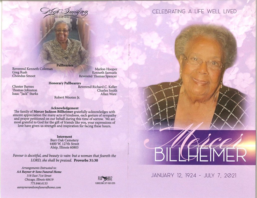Mercer Billheimer Obituary
