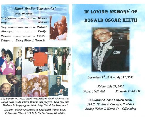 Donald O Keith Obituary