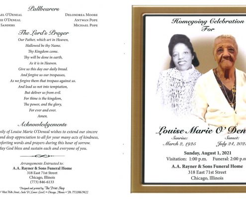Louise M Odeneal Obituary