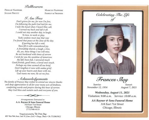 Frances Slay Obituary