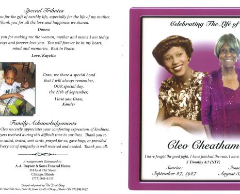 Cleo Cheatham Obituary