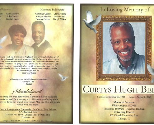 Curtys H Berry Obituary