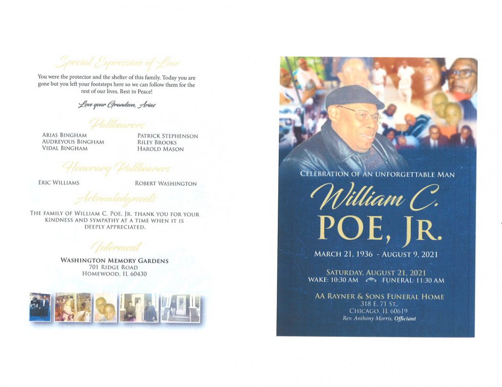 William C Poe Jr Obituary