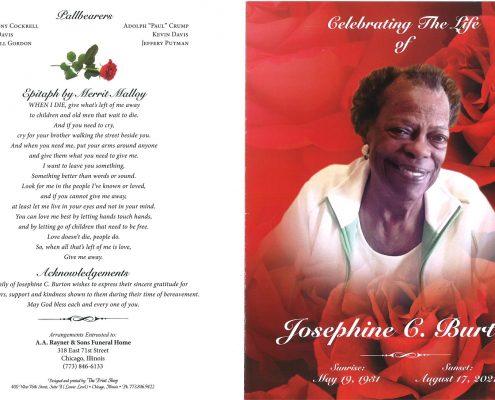 Josephine C Burton Obituary