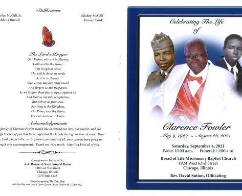 Clarence Fowler Obituary