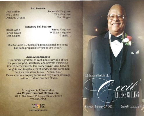 Cecil E Collins Obituary