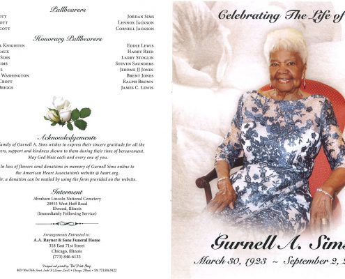 Gurnell A Sims Obituary