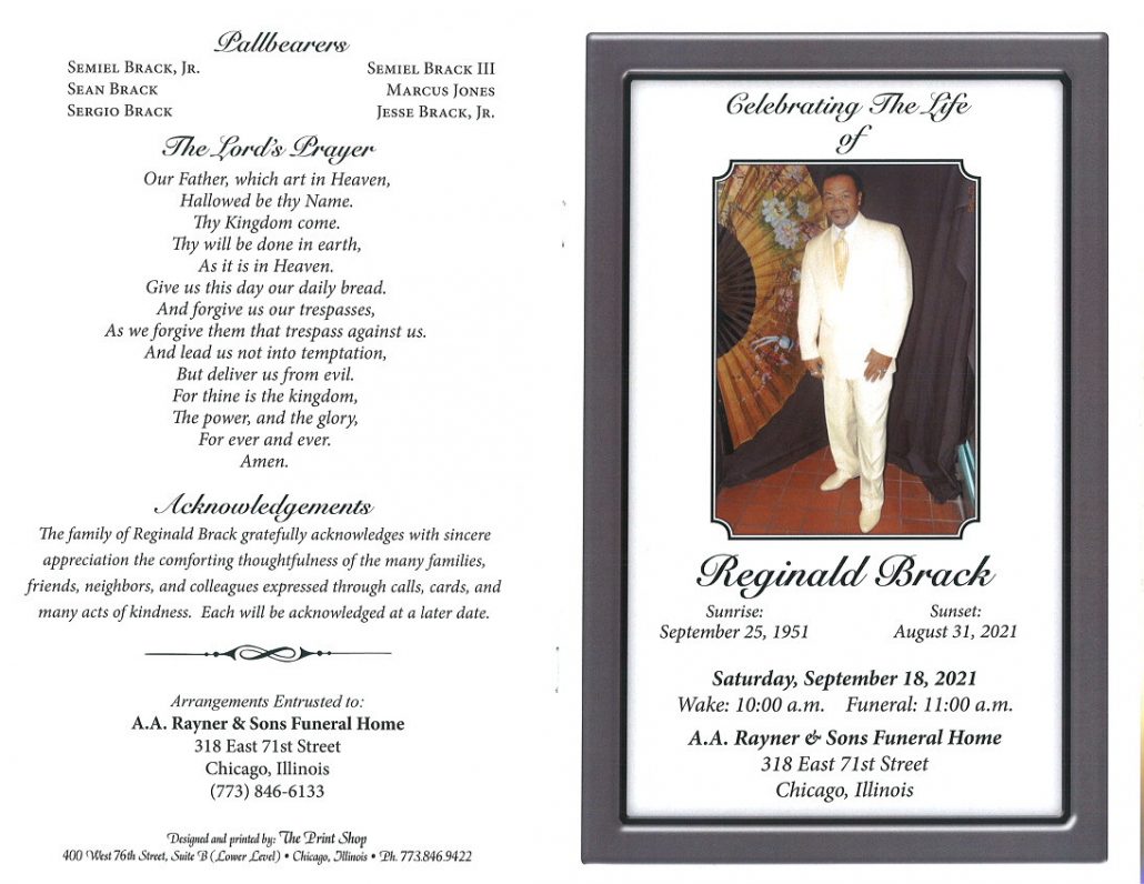 Reginald Brack Obituary