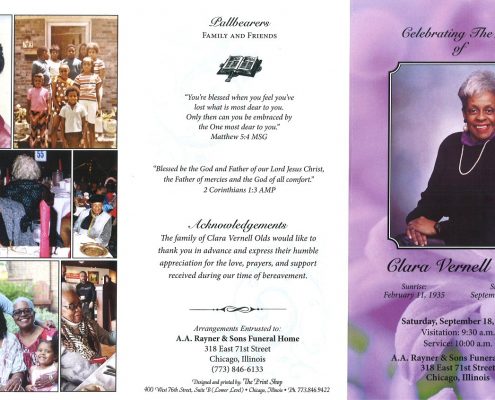 Clara V Olds Obituary