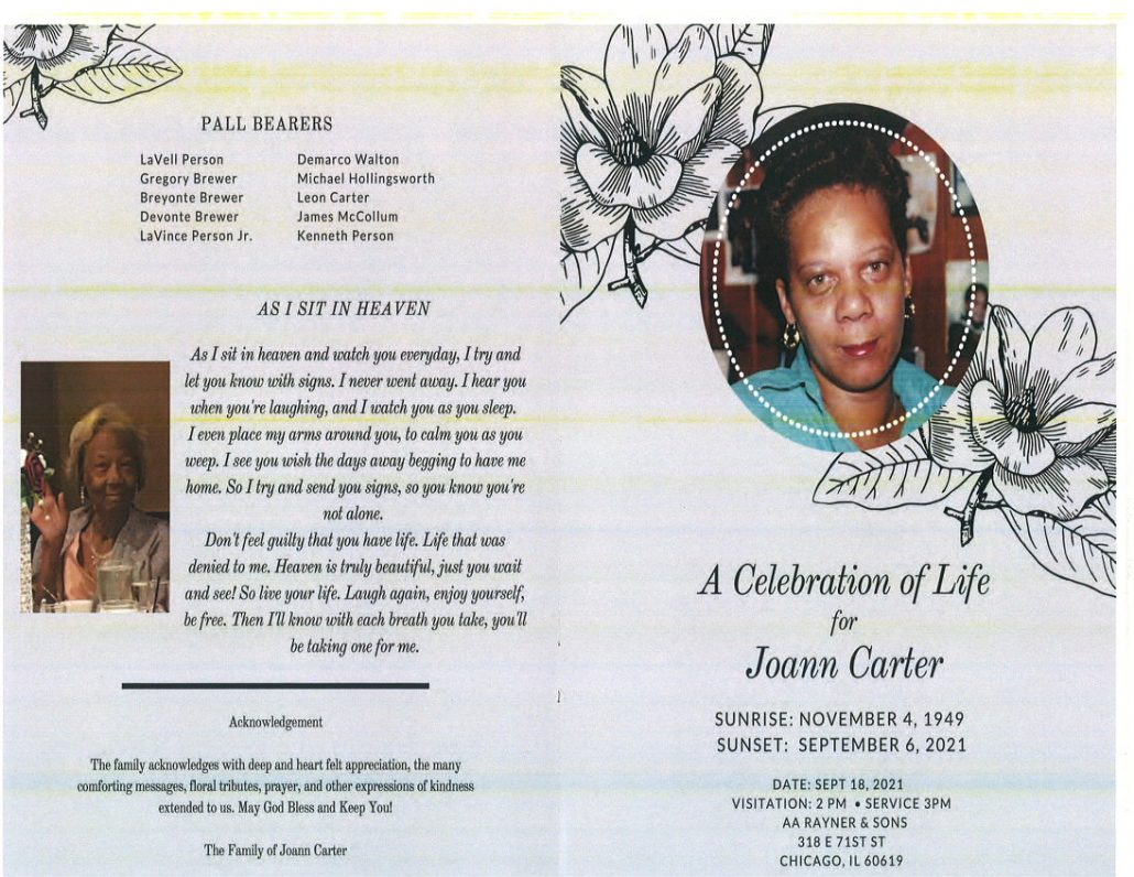 Joann Carter Obituary