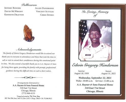 Edwin G Henderson Obituary