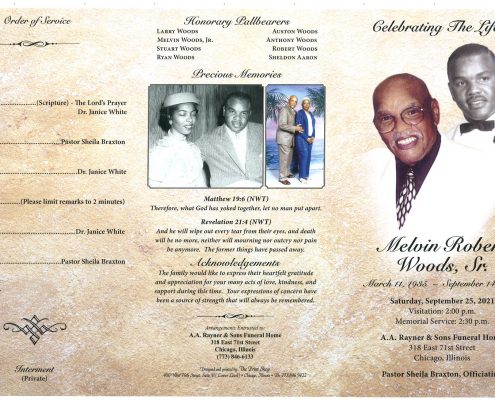 Melvin R Woods Sr Obituary