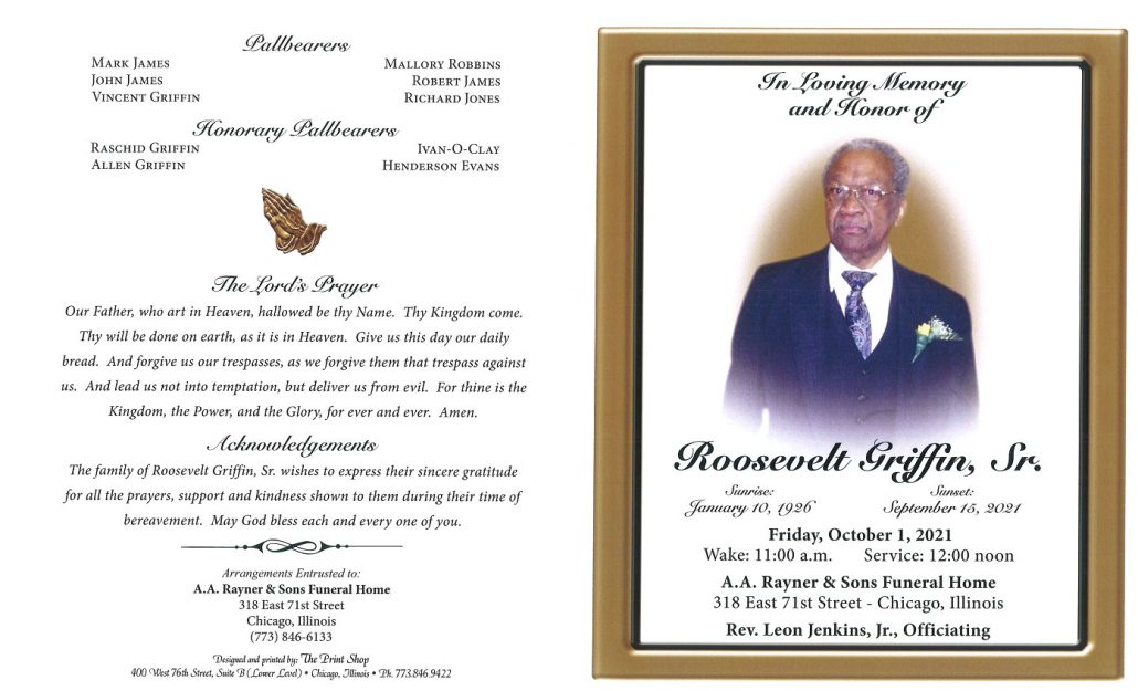 Roosevelt Griffin Sr Obituary