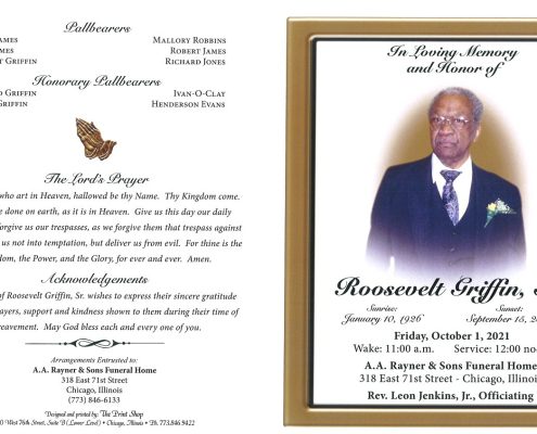 Roosevelt Griffin Sr Obituary