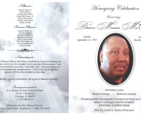 Deacon Marcus McClinton Obituary