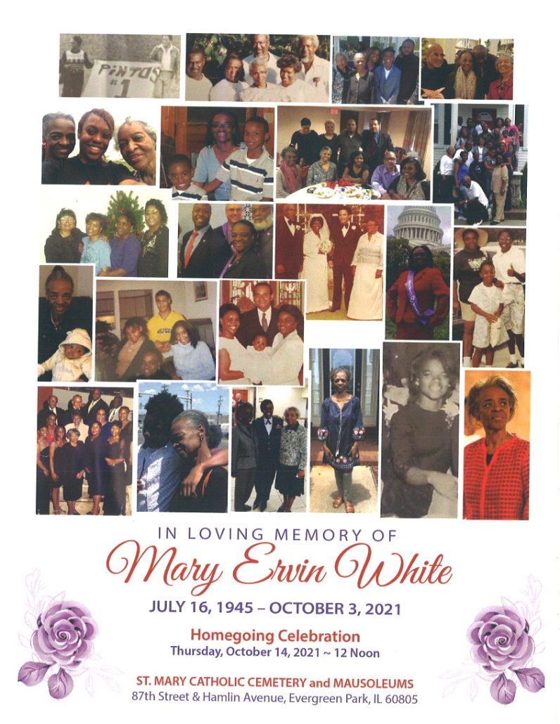 Mary E White Obituary