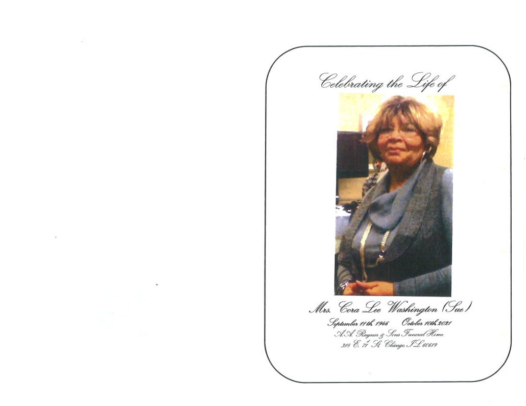 Cora L Washington Obituary