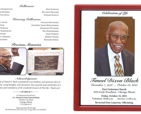 Timuel Dixon Black Obituary AA Rayner and sons funeral home