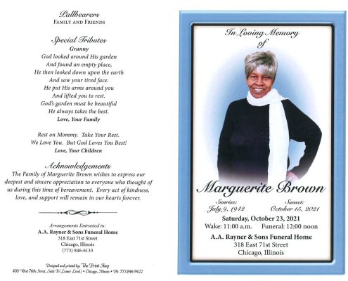 Marguerite Brown Obituary