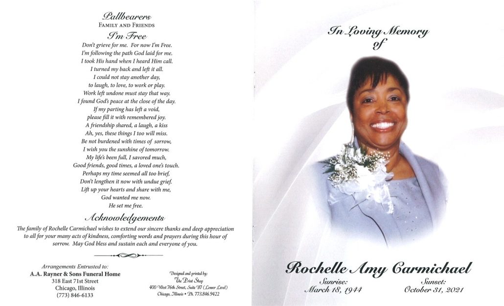 Rochelle A Carmichael Obituary